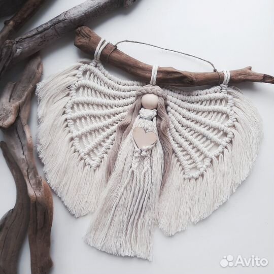 Ангел. Панно макраме