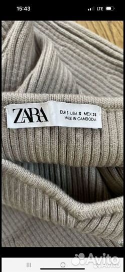 Платье Zara бандо футляр открытые плечи лапша