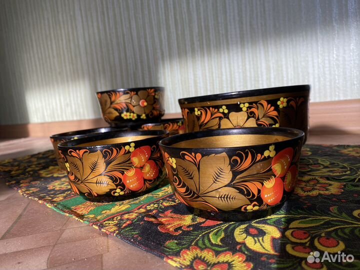 Набор посуды хохлома