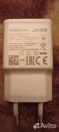 Зарядное устройство samsung. Адаптер питания