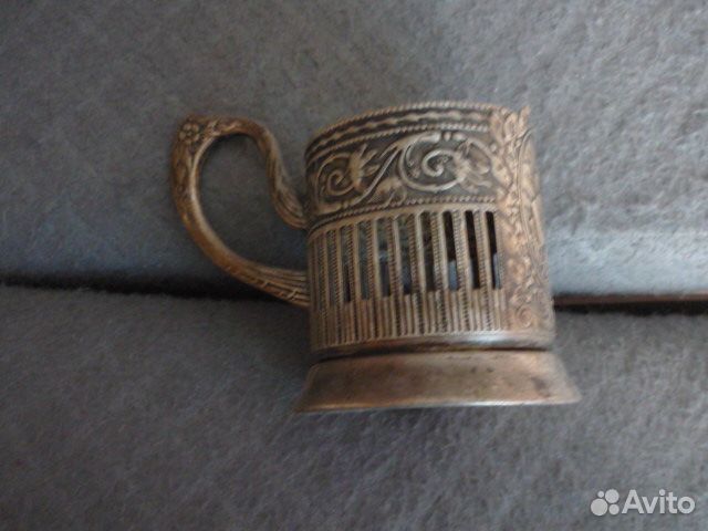 Подстаканник мнц мельхиор 40 лет Советской Власти