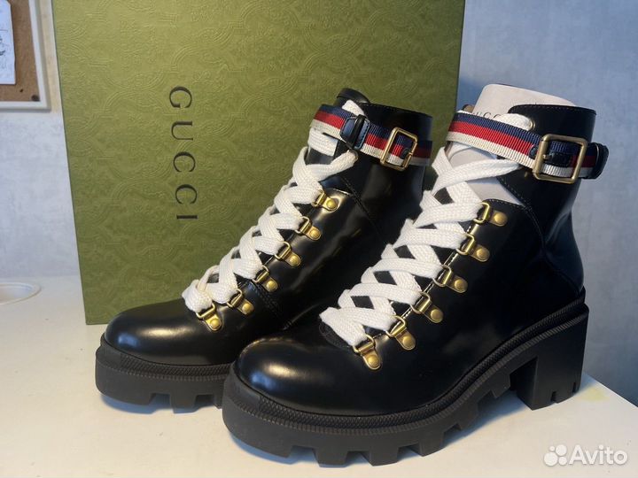 Ботинки Gucci кожаные оригинал 39