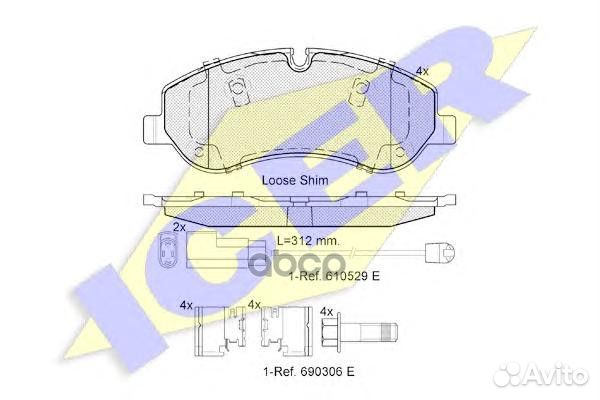 Колодки торм. диск. Ford Transit/Torneo 12- 142
