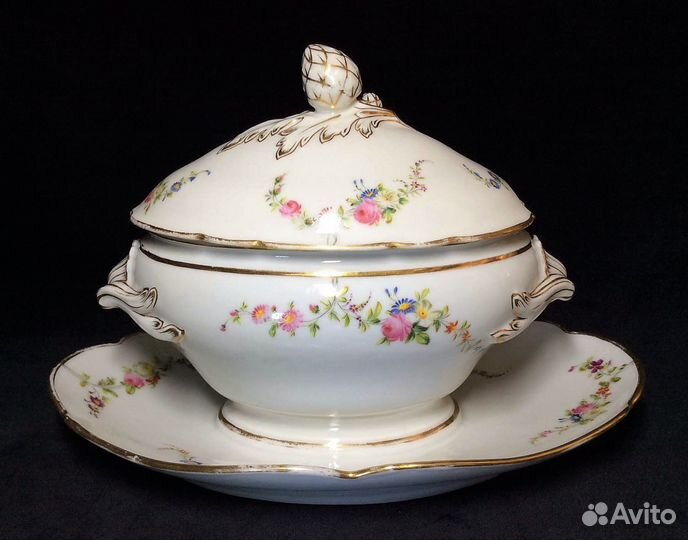 Супница соусница фарфор Париж 19 век