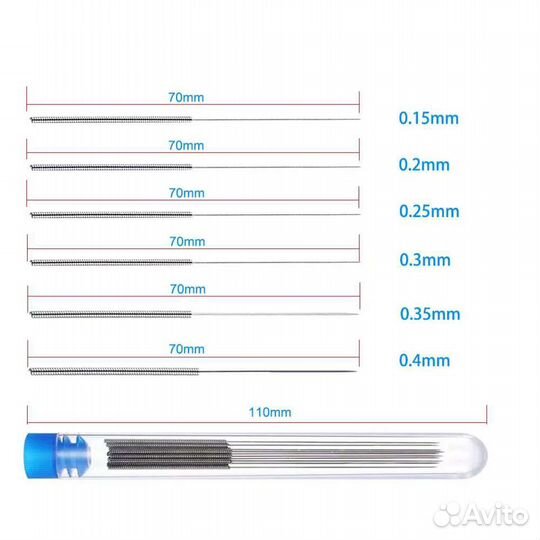 Иглы для чистки сопел 3D принтера