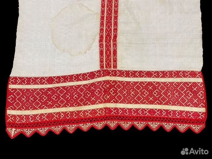 Старинная скатерть 19 век Браное ткачество