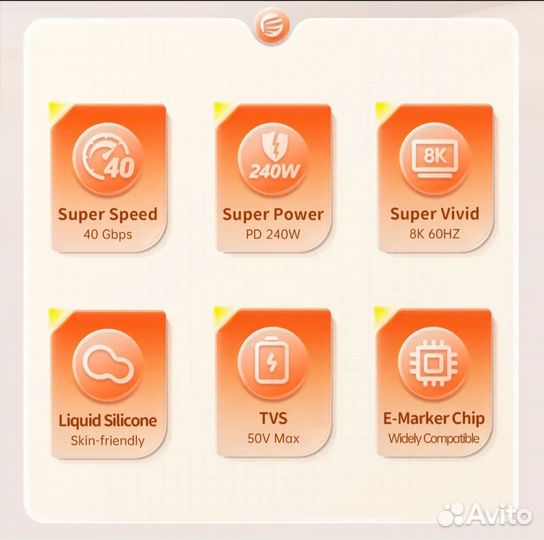 Кабель USB type C type C 240W