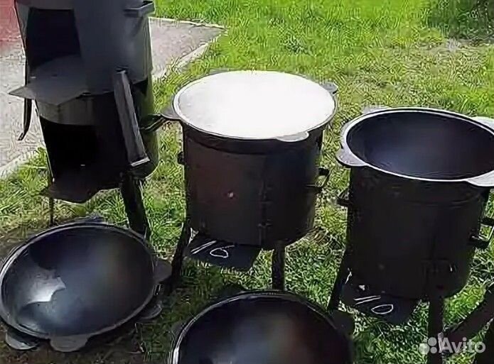 Казан чугунный 10 литров + Печь для казана