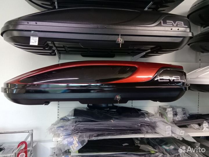 Автобокс двусторонний level 450 Касатка черно-крас