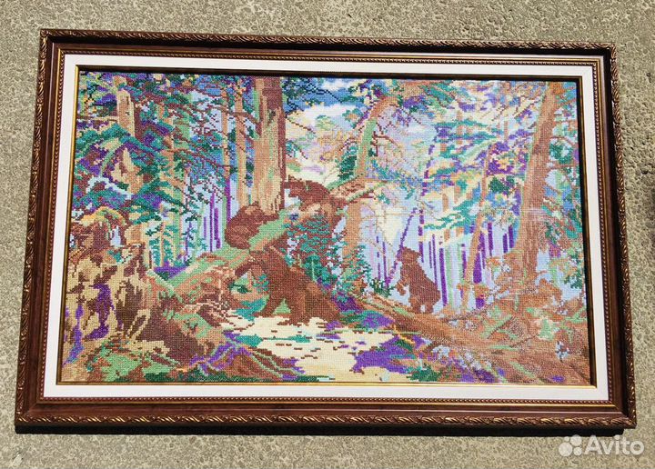 Картина ручной работы крестиком