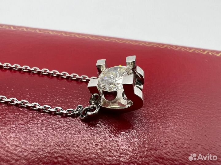 Золотой кулон подвеска cartier 0,5ct