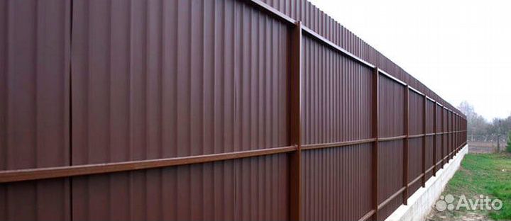 Забор из Профнастила. 3Д Сетка. Евроштакетник