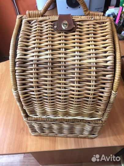 Корзина плетеная набор для пикника на двоих)