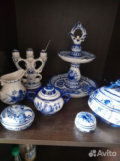 Фарфоровая посуда гжель