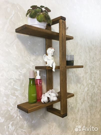 Полка настенная деревянная