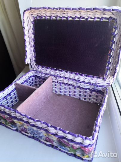 Шкатулка из бумажной лозы