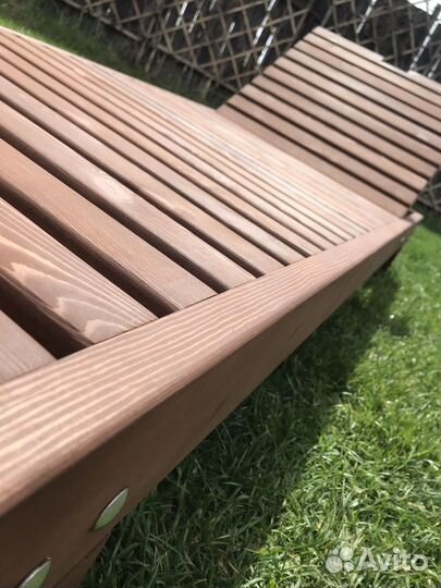 Шезлонг лежак пляжный из дерева