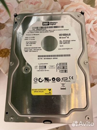 Жесткий диск WD на 160 Гб Western Digital новый