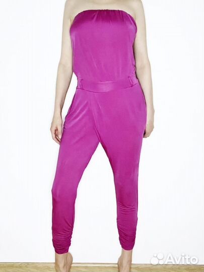 Комбинезон женский летний 42 44 розовый свободный