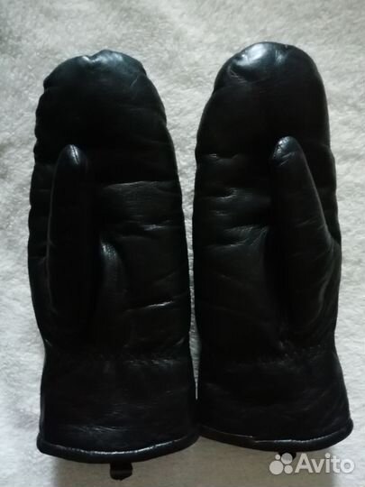 Варежки женские натуральная кожа
