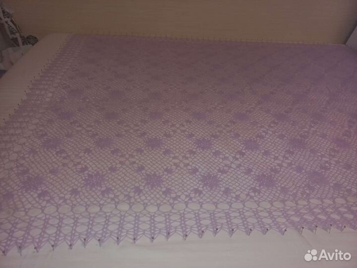 Вязаная скатерть крючком