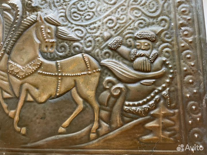 Редкое: 1979 год тройка лошадей и дед мороз