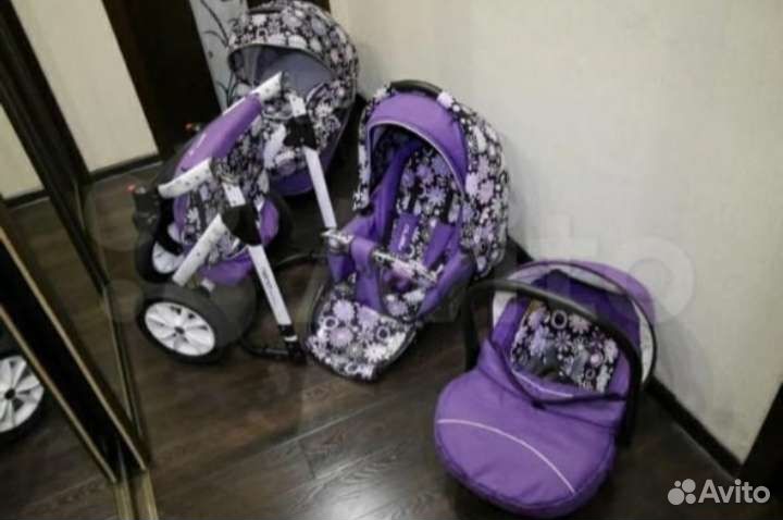 Коляска Riko Nano Flower 3 в 1