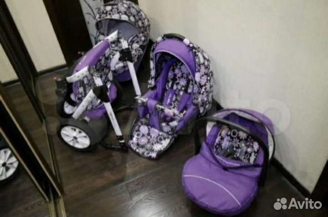 Коляска Riko Nano Flower 3 в 1