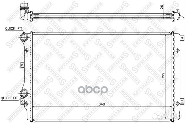10-25205-SX радиатор системы охлаждения VW Gol