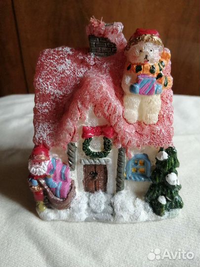 Свеча декоративная новогодняя (домик)