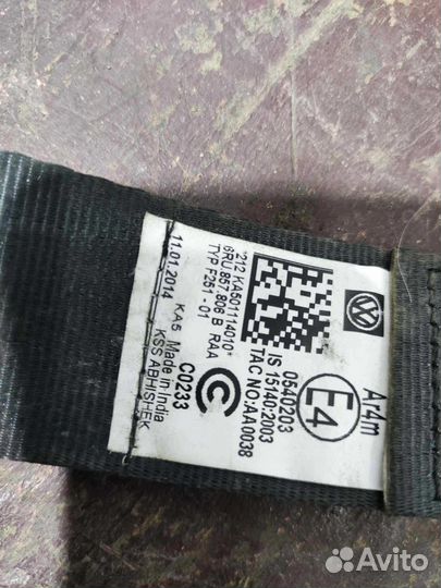 Ремень задний правый Volkswagen Polo седан