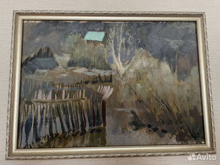Картина маслом на холсте в рамке