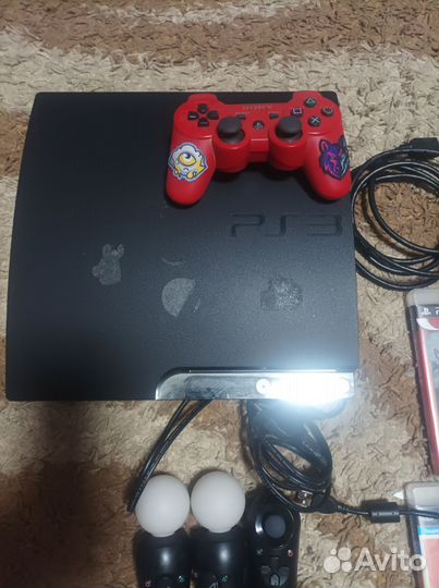 Игровая приставка ps3 super slim прошитая