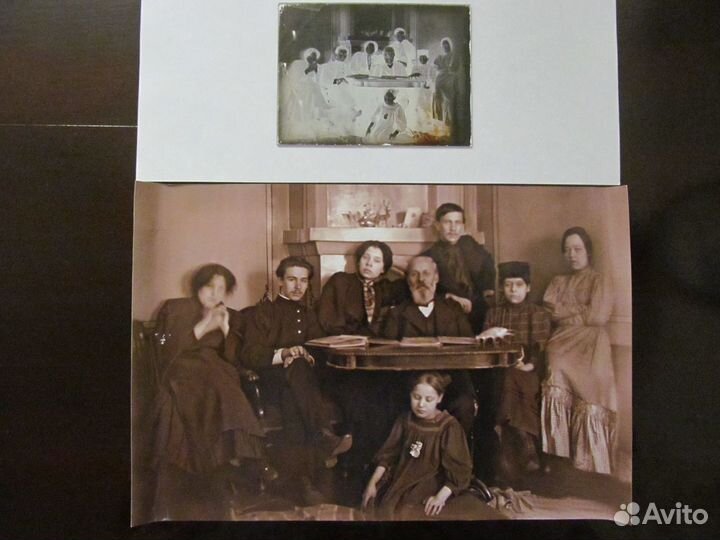 Стол раритет + стеклянный фотонегатив