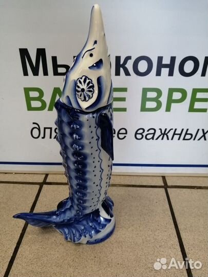 Штоф Осетр Гжель