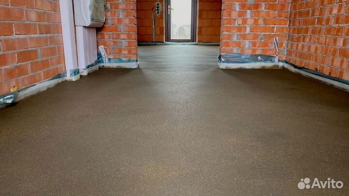 Полусухая стяжка пола Минимальный объём от80кв.м