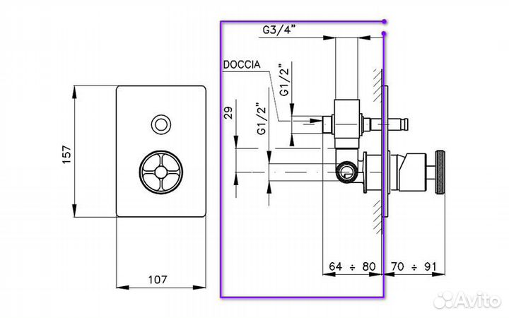 Nicolazz Olympus Встраиваемая часть C3796