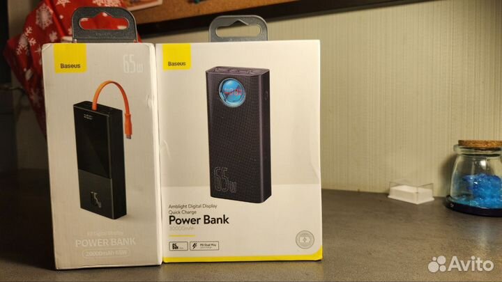 Power Bank Baseus 65w 20000mah с быстрой зарядкой