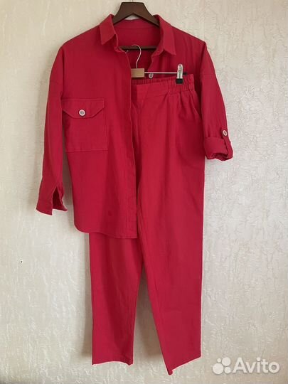 Летний женский хлопковый костюм 48 50