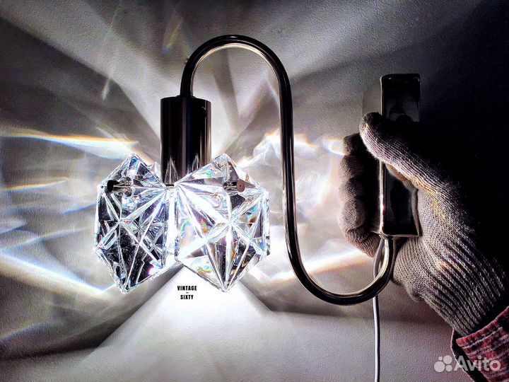Настенный светильник бра хрусталь СССР 70-80-гг
