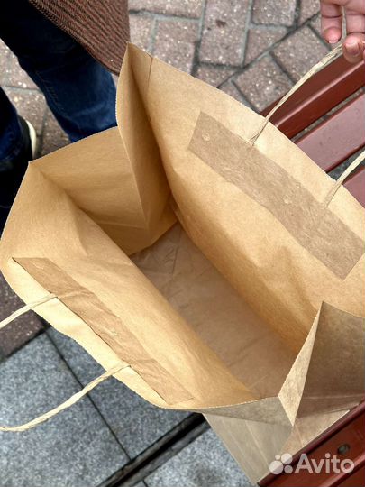 Крафтовые пакеты с ручками 42 на 35 на 15