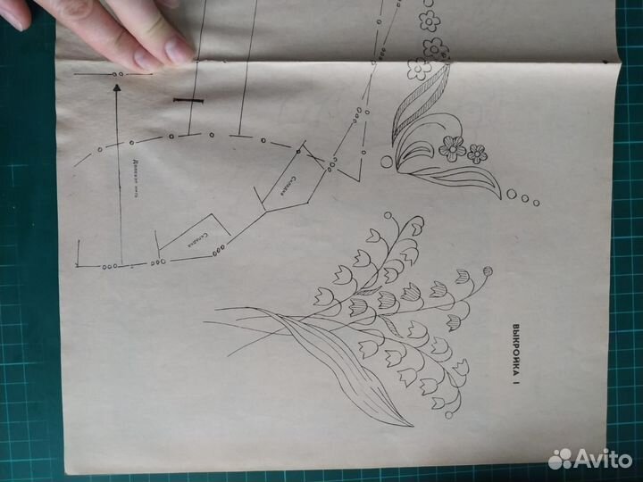 Схемы для вышивки, выкройки одежды СССР 1950-е