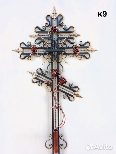 Крест на могилу кованый