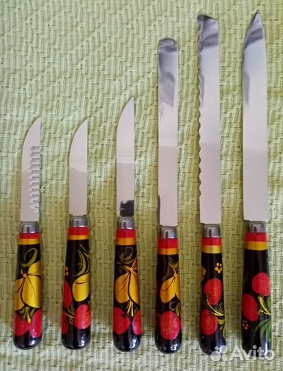 Предметы винтаж: доска,ножи Хохлома,орехокол,счёты