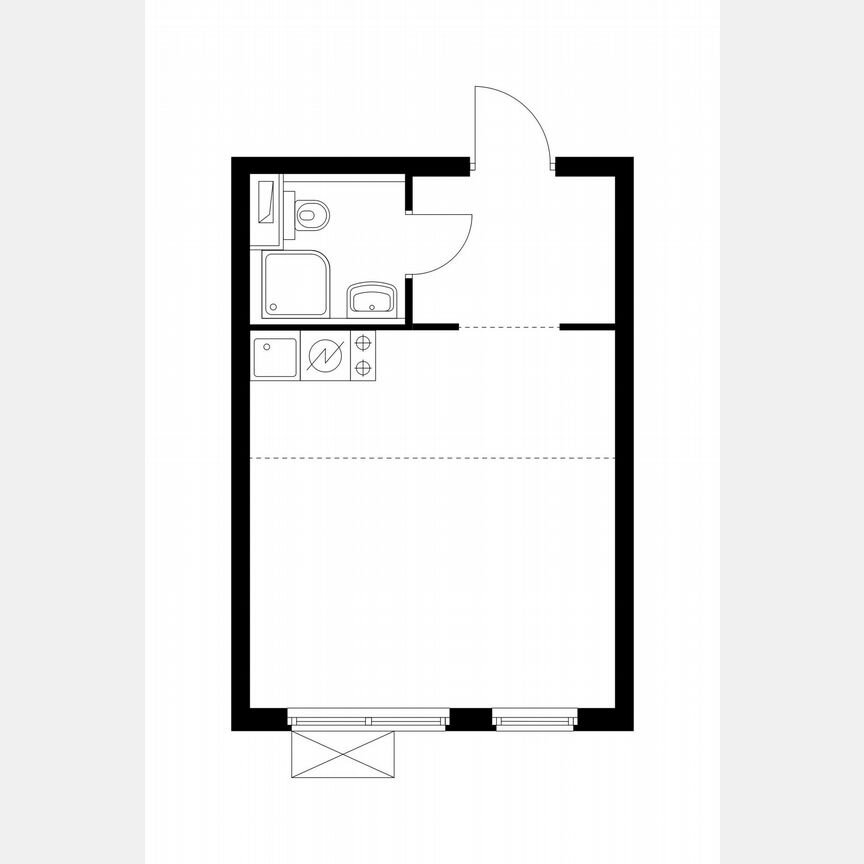 Квартира-студия, 23,7 м², 2/33 эт.