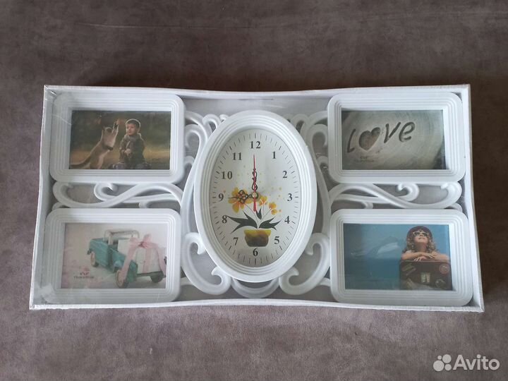 Фоторамка с часами