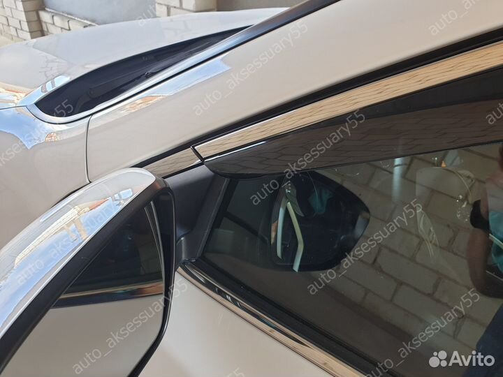 Ветровики Nissan X-Trail T 32 2013-2022 нержавейка