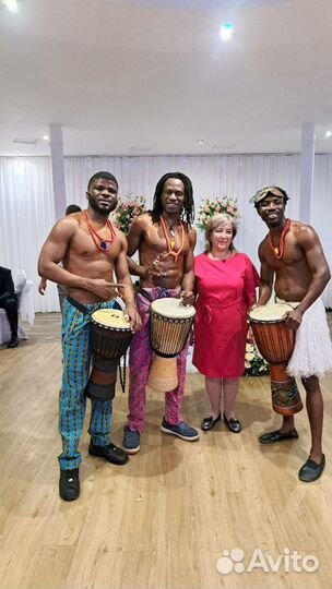 Яркое африканское барабанное шоу на Свадьбу юбилей