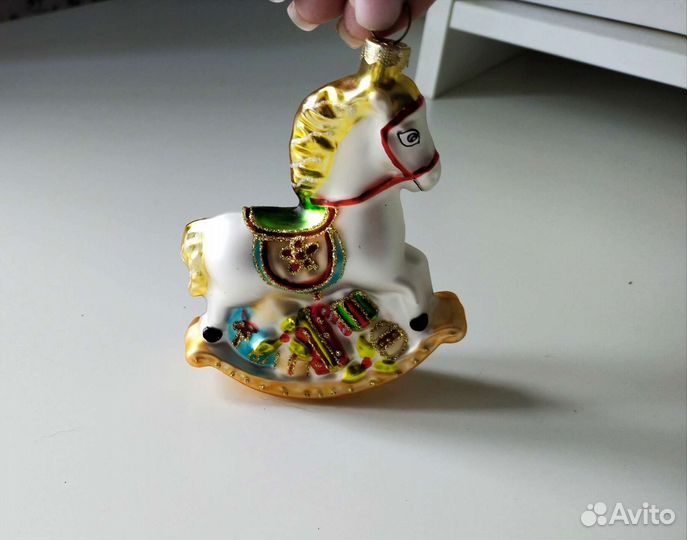 Лошадка качалка ёлочная игрушка