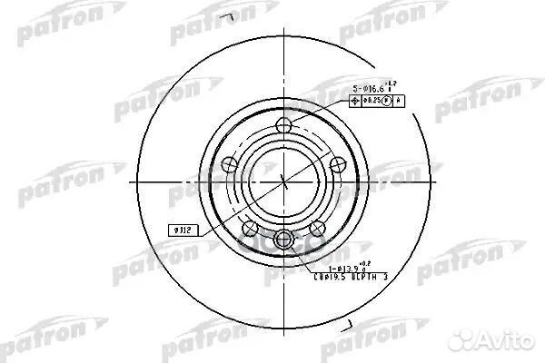 Диск тормозной передн VW: transporter IV c борт